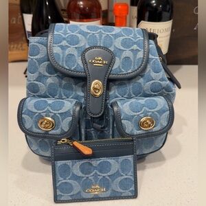 Signature Denim Backpack with cardholder